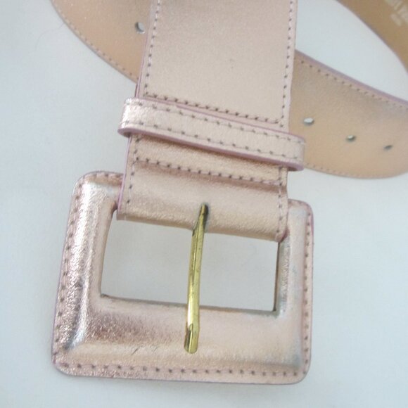 New Shirt Passion Italia Womens S Rose Gold Pink Leather Belt Waist 28\